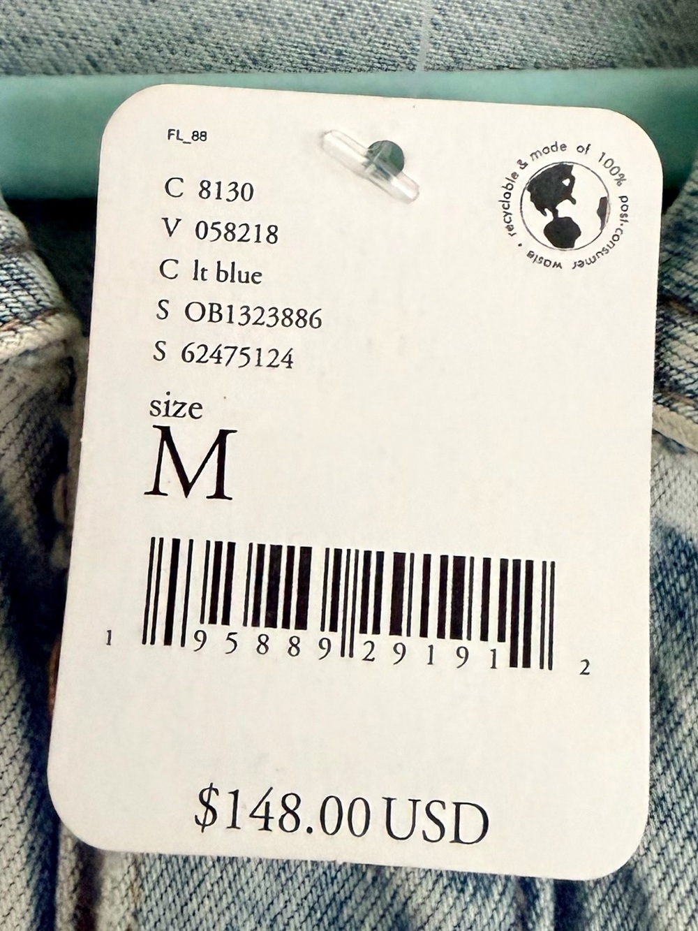 NWT We The Free | Free People | Chain of Command Denim Mini Dress frayed - SZ M - Picture 6 of 8